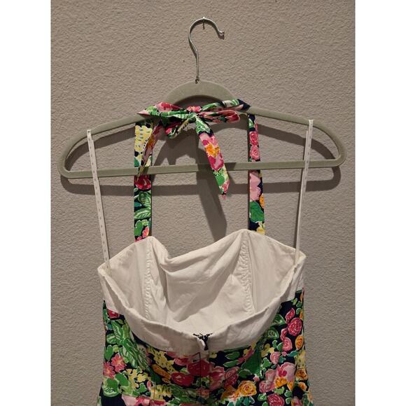 Lilly Pulitzer Women's Floral Halter Dress 4 Multicolor Short Garden Party Bloom - Picture 11 of 14
